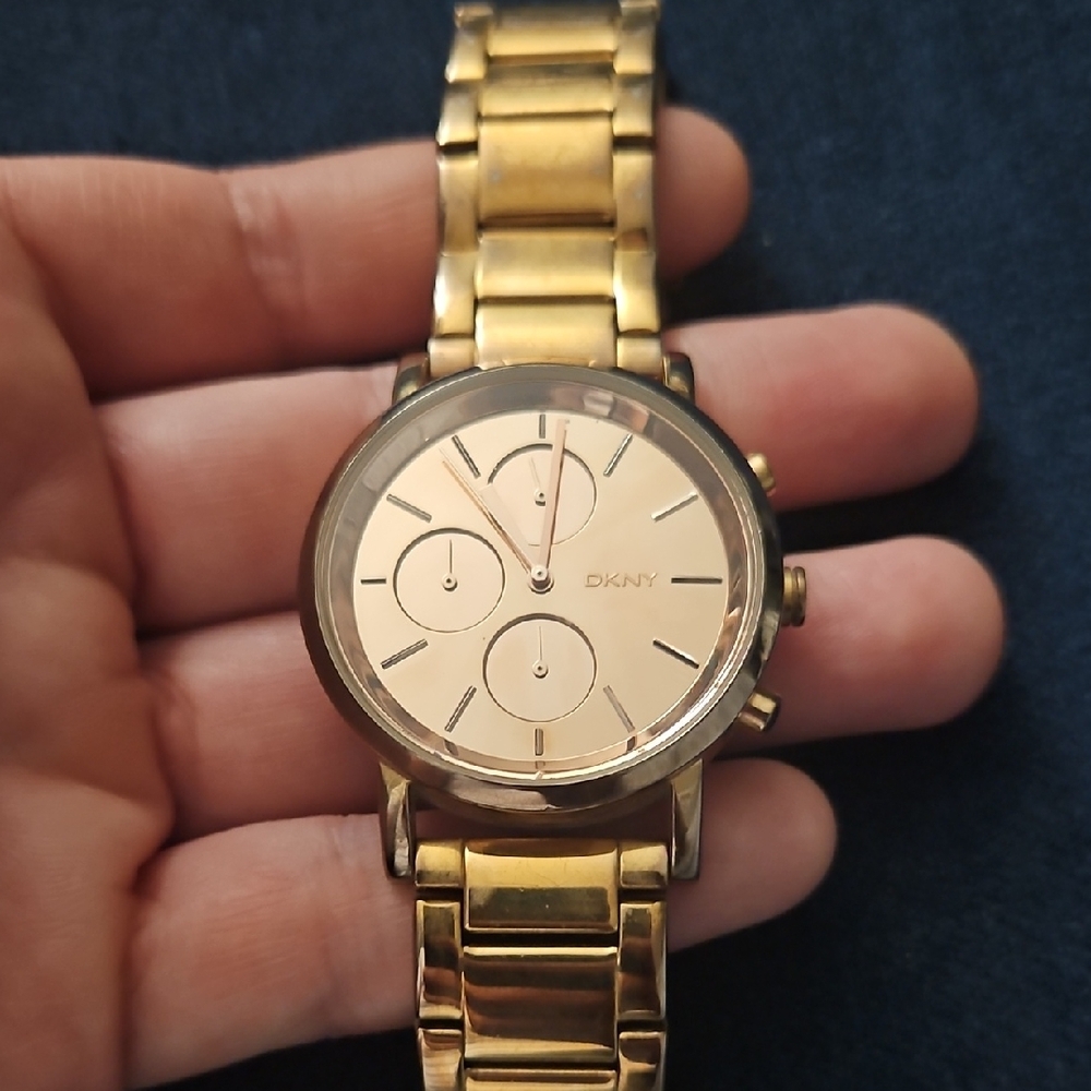 DKNY Gold Chronograph Watch